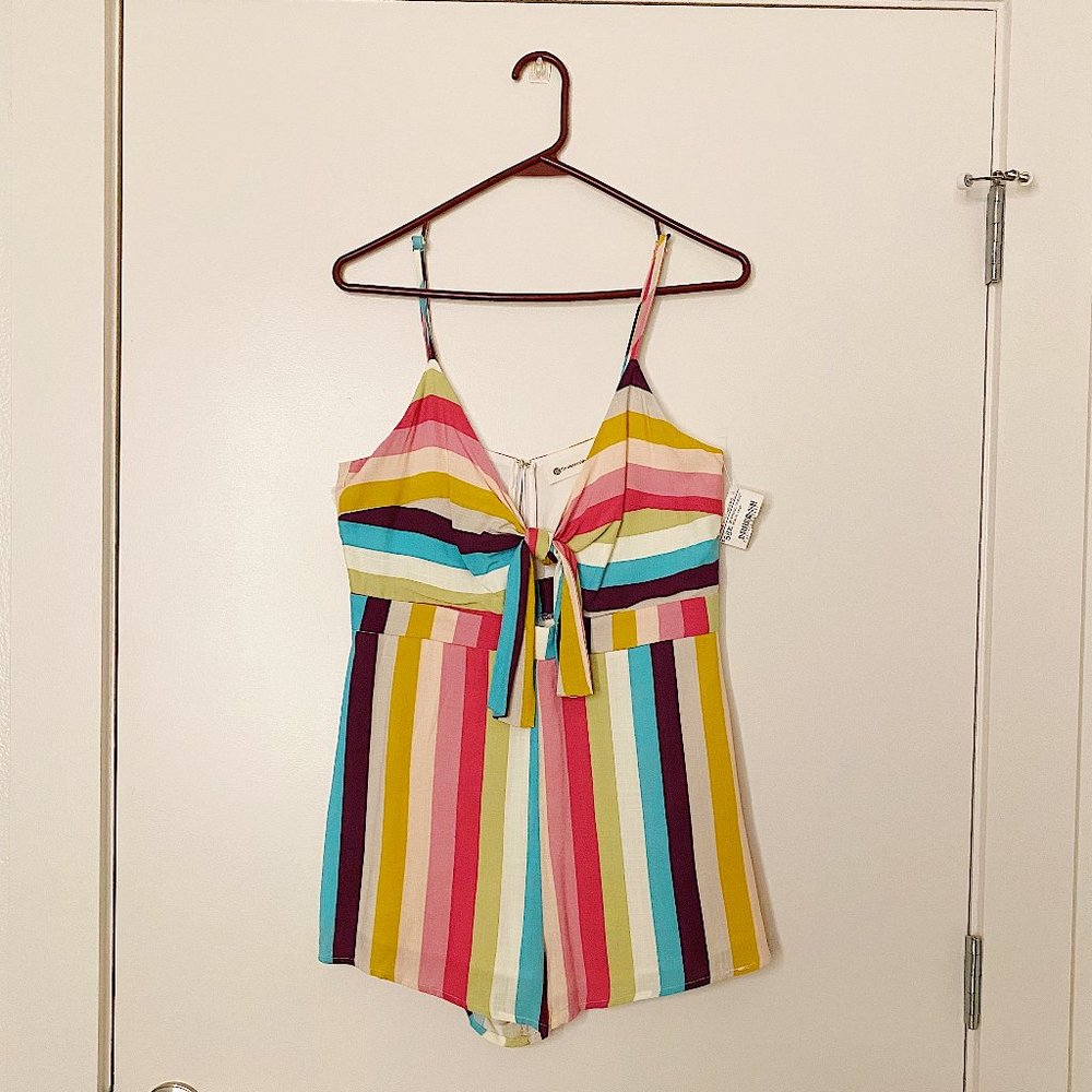 The Impeccable Pig - Color Stripes Romper